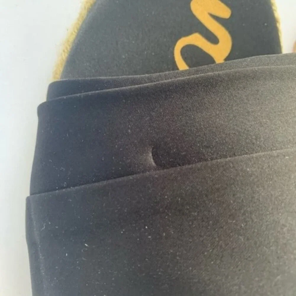 SAM EDELMAN shoes womens  Lars black satin espadrilles size 10